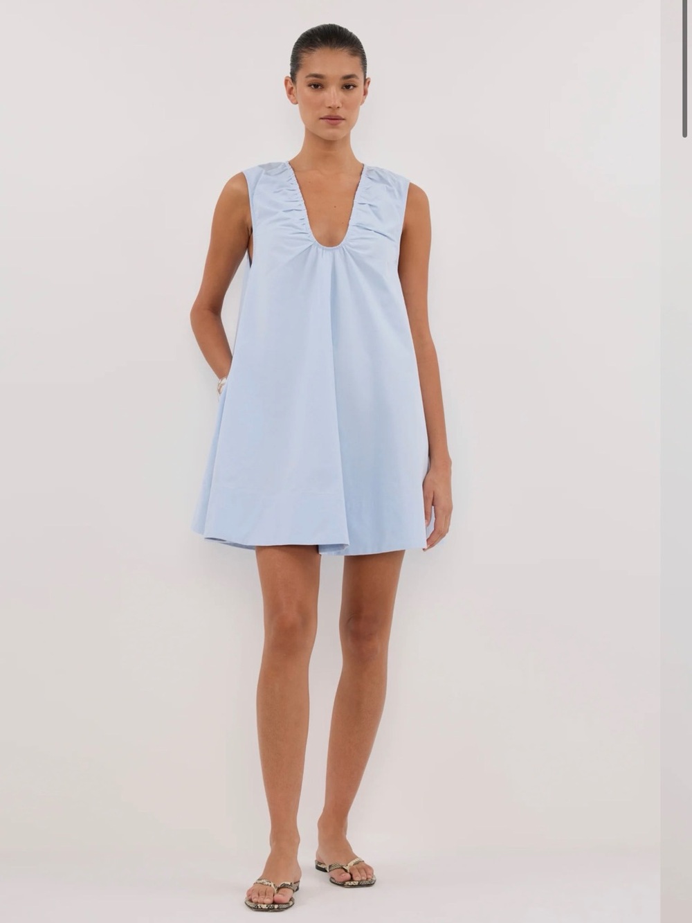 Oversized cotton mini dress